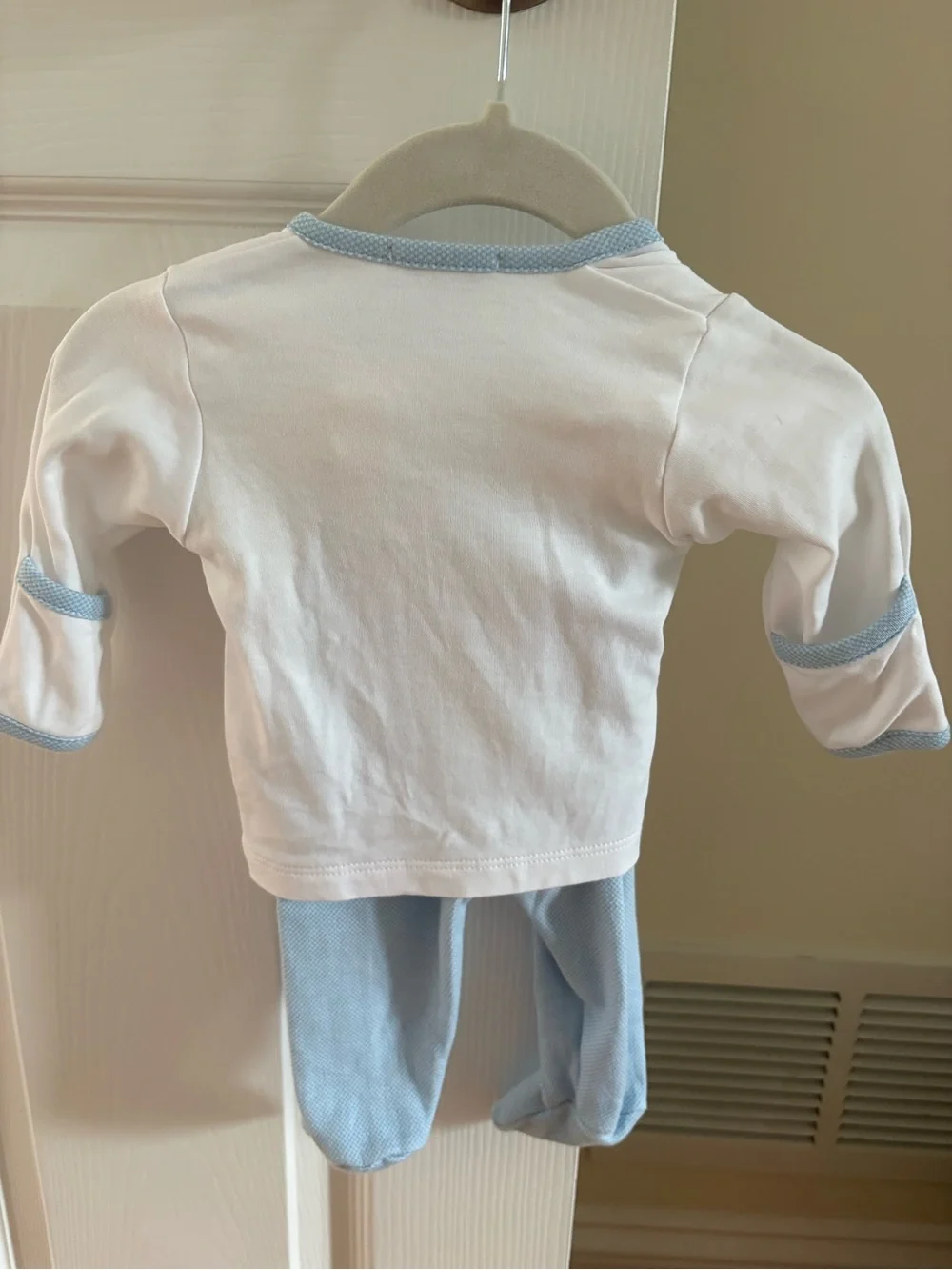 Kissy Kissy Blue & White Baby Pajama Set